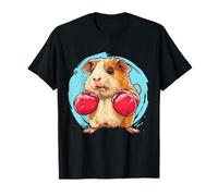 Boxer Cochon d'Inde avec Gants de Boxe Kickboxing T-Shirt