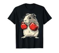 Boxer Cochon d'Inde avec Gants de Boxe Kickboxing T-Shirt
