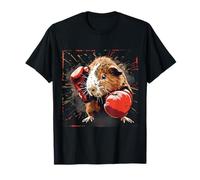 Boxer Cochon d'Inde avec Gants de Boxe Kickboxing T-Shirt