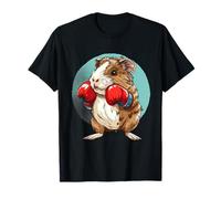Boxer Cochon d'Inde avec Gants de Boxe Kickboxing T-Shirt