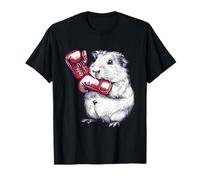 Boxer Cochon d'Inde avec Gants de Boxe Kickboxing T-Shirt