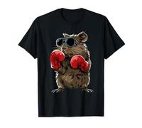 Boxer Cochon d'Inde avec Gants de Boxe Kickboxing T-Shirt
