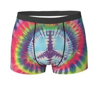Boxer Confortable, ajusté et ajusté pour Homme, Motif Signe de Paix tie-Dye
