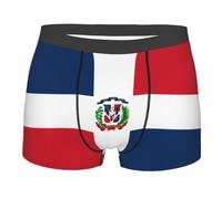 Boxer confortable et décontracté avec drapeau de la République dominicaine sans braguette pour homme, Comme indiqué sur la photo, L