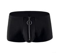 Boxer confortable pour homme avec tissu doux et soutien bombé, adapté pour les loisirs et le sport (XL noir)