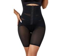 Boxer Coton Femme Gaine Post OpéRatoire Grande Taille Shapewear pour Les Femmes Culotte de Levage de Bout à Bout Salut Taille Formateur Corps Shaper sous-vêtements de Ventre Court (Black, XL)
