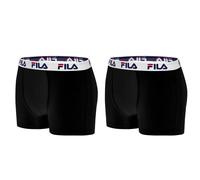 FILA Boxers homme Coton stretch confortable Noir/Blanc Taille L