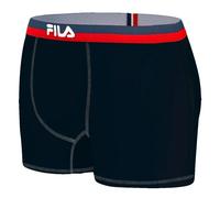 FILA Boxer Homme Coton, Calecon Homme, Naturel, Respirant, Bleu, M