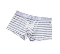 Boxer Coton Homme Rayé, Calecon Homme Taille Basse Sexy Skinny Classique Coins Plats Respirants sous-Vêtement Décontracté Confortables Tissé Doux Et Elastique Ete Jogging Quotidien