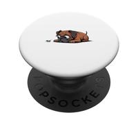 Boxer Curieux drôle regardant Une Petite Fourmi PopSockets PopGrip Adhésif