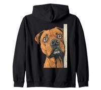 Boxer Curieux pour Amoureux des Animaux Sweat à Capuche