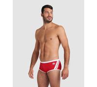 arena Icons Short Taille Basse Solid Swim Trunks pour Homme, Rouge/Blanc, 48