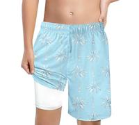 Boxer De Bain Enfant Garcon - Short de Bain imprimé pour garçon avec Ceinture à Lacets Coupe Haute et Confortable pour activités Estivales