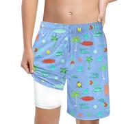 Boxer De Bain Enfant Garcon - Short de Bain imprimé pour garçon avec Lacets Ajustables Coupe Haute et Confortable pour activités Nautiques