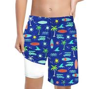 Boxer De Bain Enfant Garcon - Short de Bain imprimé pour garçon avec Lacets Ajustables Coupe Haute et Confortable pour activités Nautiques