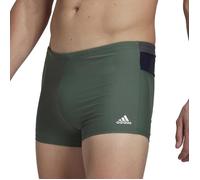 Boxer de bain Homme Adidas Block - Kaki - Taille élastique - Logo Adidas S/M