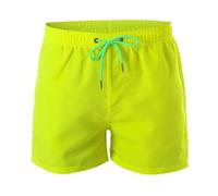 Boxer De Bain Homme,Short De Bain Homme Maillot De Bain Séchage Rapide Taille Élastique avec Cordon Plage Natation Surf Bermuda Élastique Confortable Stretch Respirante Sport Vacances Jaune Clair XXL