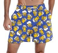 Boxer De Bain Homme, Short de Plage Homme Décontracté Style Oktoberfest Tendance Confortable Résistant à l'eau pour Vacances Sport Nautique