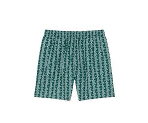 Boxer De Bain Midi Lacoste Monogramme Vert Blanc MH9086 D1R