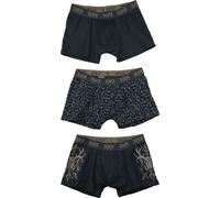 Boxer de Black Premium by EMP - Boxers Celtiques - Lot de 3 - S à XXL - pour Homme - noir L