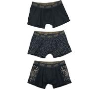 Boxer de Black Premium by EMP - Boxers Celtiques - Lot de 3 - S à XXL - pour Homme - noir S