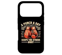 Boxer de Boxe « A Punch A Day Keeps The Stress Away » Coque pour iPhone 17 Pro