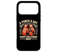 Boxer de Boxe « A Punch A Day Keeps The Stress Away » Coque pour iPhone 17 Pro Max