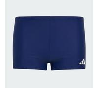 BOXER DE NATATION 3 BANDES ENFANTS Dark Blue / White 7-8A