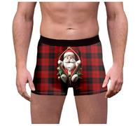 Boxer de Noël Humoristique - Caleçon Homme Noël en Coton Doux, sous-vêtement Cadeau Homme avec Motifs Moches 3D, Respirante - Idée Cadeau Fêtes Drôle et Unique