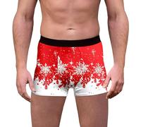 Boxer de Noël pour homme avec imprimé amusant - Sous-vêtements personnalisés - Pour Noël - Drôle - Rétro - Pour homme, Bleu clair H, 3XL