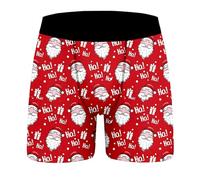 Boxer de Noël pour homme - Caleçon amusant de Noël - Motif de Noël - Sous-vêtements heureux - Confortable et doux - Cadeau d'hiver pour homme, 04-d - Rouge 5, XXL