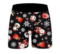 Boxer de Noël pour homme - Caleçon amusant de Noël - Motif de Noël - Sous-vêtements heureux - Confortable et doux - Cadeau d'hiver pour homme, 04-d - Noir 1, XXL