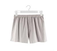 Boxer de nuit en coton doux pour homme avec tissu fin à rayures dégradées, short ample conçu pour une utilisation décontractée à la maison et la nuit (taille L, kaki)