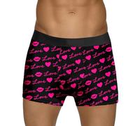 Boxer de Saint-Valentin pour homme avec pochette à ballons, sous-vêtement, sangle jock pour la Saint-Valentin, rehausseur de renflement pour homme, boxeur, caleçon reine de cœur, entraînement