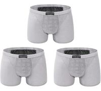 Boxer De Soins pour Hommes, Thérapie À Champ D'énergie sous-Vêtements pour Hommes sous-Vêtements Décontractés Élastiques Respirants, Magnétique Slips De Pantalons C,XL