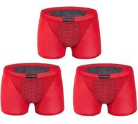 Boxer De Soins pour Hommes, Thérapie À Champ D'énergie sous-Vêtements pour Hommes sous-Vêtements Décontractés Élastiques Respirants, Magnétique Slips De Pantalons B,XL