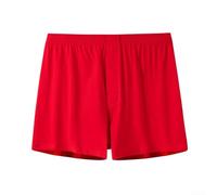 Boxer décontracté en coton pour homme avec jambes larges, idéal pour un usage quotidien à la maison (3XL, rouge)