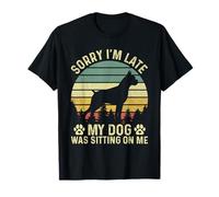 Boxer Désolé Je suis en Retard, Mon Chien était Assis sur Moi T-Shirt