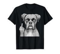 Boxer Dog Doigt d'honneur Sarcastique Amoureux des Chiens T-Shirt