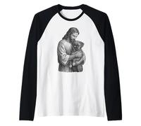 Boxer Dog et Jésus, amoureux des chiens de foi chrétienne Manche Raglan