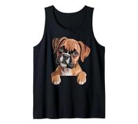 Boxer Dog Funny Peeking Pocket Puppy Débardeur