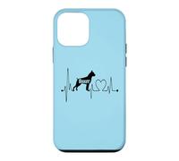 Boxer Dog Heartbeat EKG Pulse Funny Mes Chiens sont Mon Cardio Coque pour iPhone 12 Mini