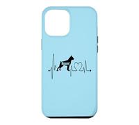 Boxer Dog Heartbeat EKG Pulse Funny Mes Chiens sont Mon Cardio Coque pour iPhone 12 Pro Max