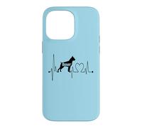 Boxer Dog Heartbeat EKG Pulse Funny Mes Chiens sont Mon Cardio Coque pour iPhone 14 Pro Max