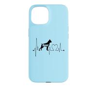 Boxer Dog Heartbeat EKG Pulse Funny Mes Chiens sont Mon Cardio Coque pour iPhone 15