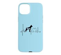 Boxer Dog Heartbeat EKG Pulse Funny Mes Chiens sont Mon Cardio Coque pour iPhone 15 Plus