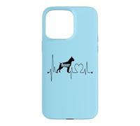 Boxer Dog Heartbeat EKG Pulse Funny Mes Chiens sont Mon Cardio Coque pour iPhone 15 Pro Max