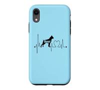 Boxer Dog Heartbeat EKG Pulse Funny Mes Chiens sont Mon Cardio Coque pour iPhone XR