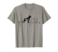 Boxer Dog Heartbeat EKG Pulse Funny Mes Chiens sont Mon Cardio T-Shirt