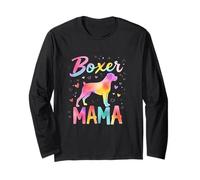 Boxer Dog Mama Design coloré Boxer Dog Mom Manche Longue
